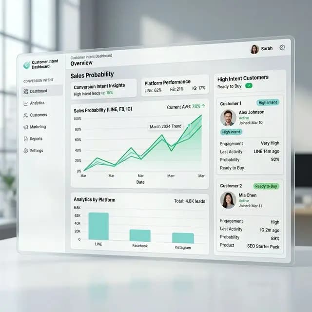 愛成交 AI 成交意圖分析儀表板