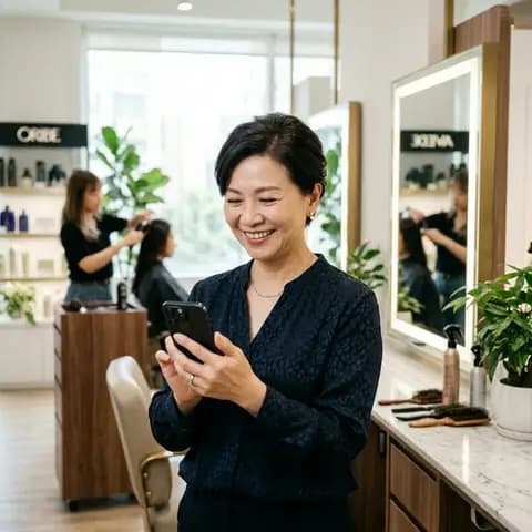 美容沙龍以 AI 客服處理預約